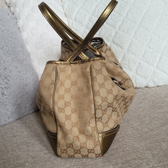 GUCCI GOLD ORIGINAL GG CANVAS PRINCY TOTE.. AUTHENTIC!!! - Picture 4 of 16